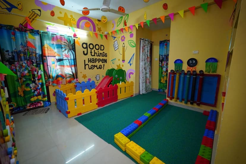 Vibrant activity and play area at Golden Bridge School